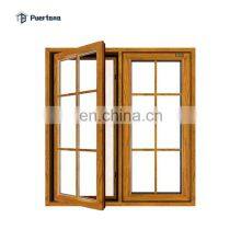 Usa Swing Open Style And Aluminium Frame Wood Window With Triple Tempered Glazed thumbnail-4