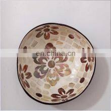 Best Seller Coconut Bowl Brown Mother of Pearl From 100% Natural Salad Bowls Made in Vietnam Manufacturer thumbnail-4