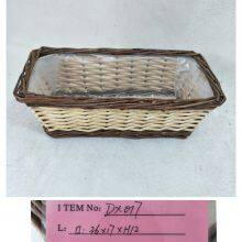 Outdoor Storage Wicker Basket Rectangular Willow Basket thumbnail-2