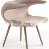 replica relaxing fiberglass material fabric grace elegant Bo Strange Frost Chair with wooden legs