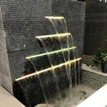 Acrylic Atlantic Water Gardens Waterfall Colorful LED Waterfall Blade Water Feature Cascade thumbnail-6