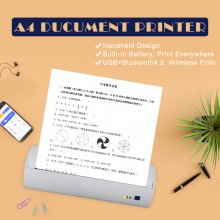 Mini Portable Bluetooth A4 Thermal Printer Connect Phone and Computer Use thumbnail-5