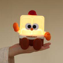Cute Chocolate Night Light Home Bedside Sleeping Night Light With USB Charging Silicone Tapping Night Light thumbnail-2