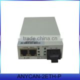 Fiber Optical Transceiver ANYCAN-2ETH-P Media Converter
