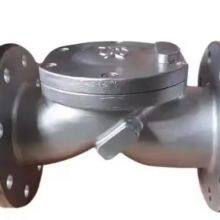 High Quality HC44X Rubber Flap Check Valve Stainless Steel Flange Horizontal Check Valve thumbnail-2