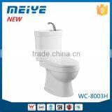 Two-Piece New Toilet Tap Basin WC Pan S Trap Eco-friendly Water Saving Toilet for Small Space WC-8003H thumbnail-2