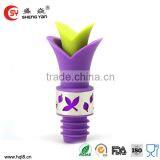 Eco-friendly Fashionable Lily Silicone Glass Bottle With Stopper,wine Bottle Plug