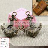 Wholesale Retro Zinc Alloy High End Three Dimensional Rudder Anchor Pendant thumbnail-2