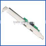 Metal Bracket 9pin USB 2.0 to 2 Port USB Type C USB-C Adapter Converter Card Cable thumbnail-2