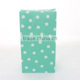 Aqua Color Polka Dot Kraft Paper bag Party Favor Paper Bag Gift Packing Bag