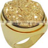 GOLD PLATED RING With Natural Stone thumbnail-1