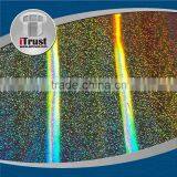 Transparent & Silver rainbow holographic foil
