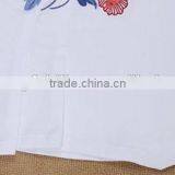 Folk Embroidery Show Thin Asymmetric Hem With Short Sleeves in Summer of Embroidery Tshirts thumbnail-6