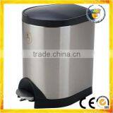 hotel guest room pedal dustbin stainless steel