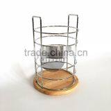 Forks Holder in Chrome, Bamboo