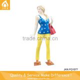 High Quality Shopping Mall Decor Abstract Fiberglass Woman Sculpture