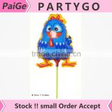 wholesale 14.5inch Galinha pintadinha balloon stick and cup shaped chicken foil balloon for birthday party