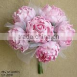 Foam loose artificial flowers bouquets with mesh for wedding bridesmaids