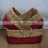 Rectangular Laundry Water Hyacinth Basket Set/3 thumbnail-1