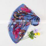 Low MOQ Hot sell women blue pink color paisley printed summer scarf