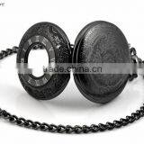 Fashion Wholesale Dark Night Pocket Watch Black Necklace Watch for Men thumbnail-4