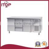 Depth 600mm 3 Doors Stainless Steel Refrigerated Snack Counters