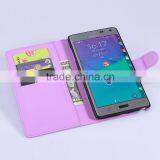 Hot Selling Ultra Thin Lichee PU Leather Case Wallet Folio Flip Cover for Samsung GALAXY Note Edge N915 thumbnail-4