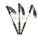 Popular Red Four Sections Carbon Fiber Telescopic Trekking Pole Nordic Walking Stick thumbnail-2