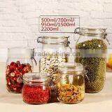 2200ml 3000ml 3800ml High Quality Glass Storage Jar/glass Jar With Metal Clip/glass Airtight Jar thumbnail-2