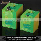 OEM High Quality Silk-screening Logo Acrylic Donation Box With Lock thumbnail-4