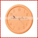 Decorative Round Handmade Garden Terracotta Wall Clock Modern Design thumbnail-1