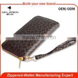 2016 new arrival long zipper around nylon wallet for beautiful women