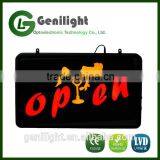 Large Bright Animated 22*13 Inch LED Cocktails Martini Wine Glass Open Bar Sign thumbnail-3