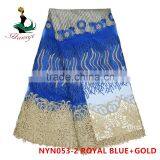 2016 Haniye Nigeria African Tulle Lace Fabric Embroidery French Net Lace Fabric for Wedding/NYN53 thumbnail-2