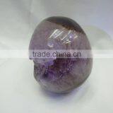 Amethyst Rock Head Crystal Skull / Hand Carved Amethyst Crystal Skull Wholesale thumbnail-5