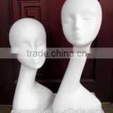 new style fashion female head fiberglass mannequin for hat , egg wig heads