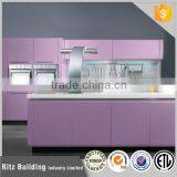 Purple Lacquer Small Kitchen Design High Quality Furniture Kitchen