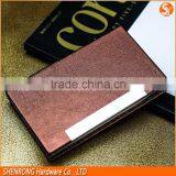 PU Leather Business Name Card Holder With Customizing Brand Label