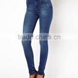 Supersoft High Waisted Ultra Skinny Jeans In Mid Stonewash Women Denim Jeans Pants (LOTX108) thumbnail-3