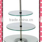 3 tiers glass cake display stand,cake holder