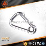 AISI304 or 316 China Supplier triangle shape stainless steel snap hook swivel snap hook with eye with lock