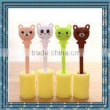 Popular Plastic Carton Animal Shaped Bottle Cleaning Round Sponges