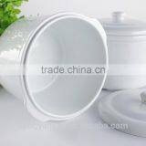 China Factory Wholesale Plain White Ceramic Porcelain Glazed Stew Pot, Soup Tureen With Lid , Serving Cooking Pot thumbnail-4