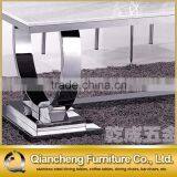 Fashionable Silver Frame Dining Table With Marble Top thumbnail-2