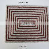 Rectangular Glass Bead Place Mats in Brown and White Patterns Available in More Colours and Patterns thumbnail-1