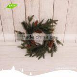 GNW CHWR-1605045 Reasonable Price Green Artificial Christmas Wreath With Pine Cones Pine Needle Ornaments thumbnail-2