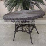 Breathable Outdoor Furniture Round Rattan Table and 4 Chairs Dining Set thumbnail-3