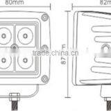 151538 4 Led 16W Diecast Aluminum Housing PC Stainless Steel High Intensity LEDs Working Lamp thumbnail-2