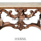 Arabic Living Room Furniture Hand-Carved Console Desk With Marble thumbnail-3