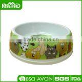 Full of Animals Printed Round Melanina Pet Bowl, Resuable Melamine Travel Dog Bowl thumbnail-1